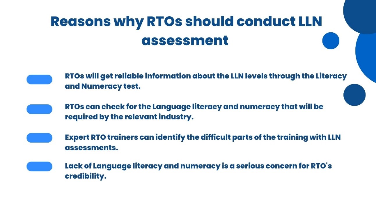 Why you as an RTO should conduct an LLN test Why you as an RTO should conduct an LLN test